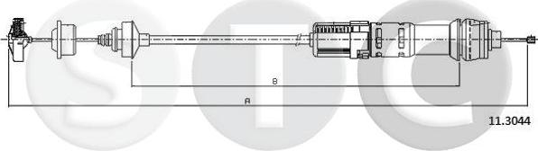 STC T482719 - Трос, управління зчепленням autozip.com.ua