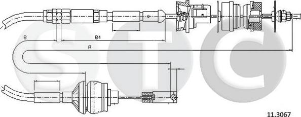 STC T482710 - Трос, управління зчепленням autozip.com.ua