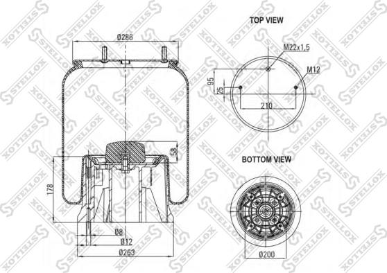 Stellox 90-92924-SX - Кожух пневматичної ресори autozip.com.ua