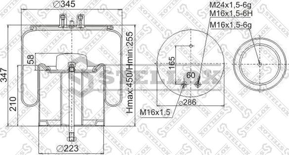 Stellox 90-49111-SX - Кожух пневматичної ресори autozip.com.ua