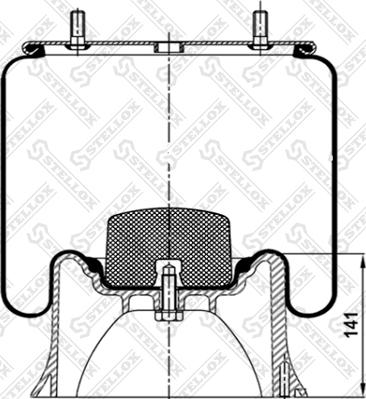 Stellox 90-40222-SX - Кожух пневматичної ресори autozip.com.ua