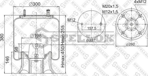 Stellox 90-41562-SX - Кожух пневматичної ресори autozip.com.ua