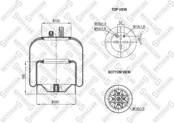 Stellox 90-43905-SX - Кожух пневматичної ресори autozip.com.ua