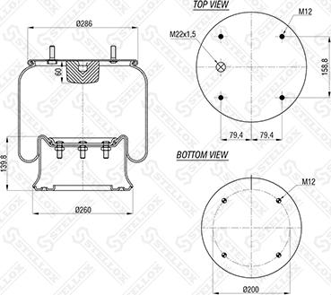 Stellox 90-08101-SX - Кожух пневматичної ресори autozip.com.ua