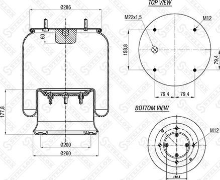 Stellox 90-08131-SX - Кожух пневматичної ресори autozip.com.ua