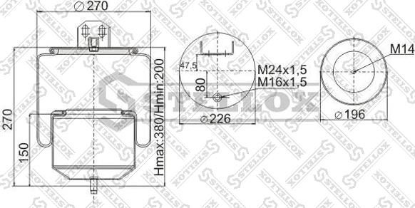 Stellox 90-78041-SX - Кожух пневматичної ресори autozip.com.ua