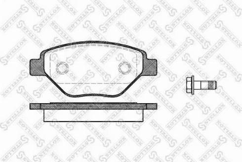 Stellox 988 000B-SX - Гальмівні колодки, дискові гальма autozip.com.ua