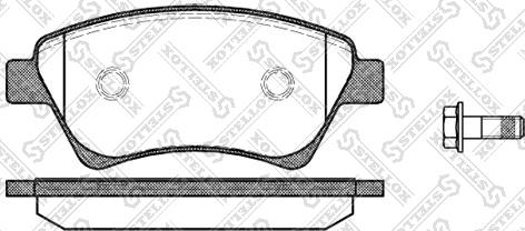 Stellox 987 000B-SX - Гальмівні колодки, дискові гальма autozip.com.ua