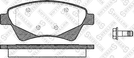 Stellox 987 020-SX - Гальмівні колодки, дискові гальма autozip.com.ua