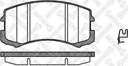 Stellox 976 001L-SX - Гальмівні колодки, дискові гальма autozip.com.ua