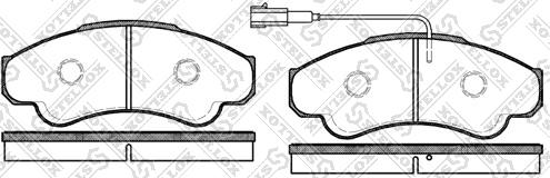 Stellox 970 001BL-SX - Гальмівні колодки, дискові гальма autozip.com.ua