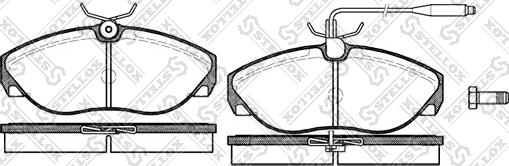 Stellox 497 002B-SX - Гальмівні колодки, дискові гальма autozip.com.ua