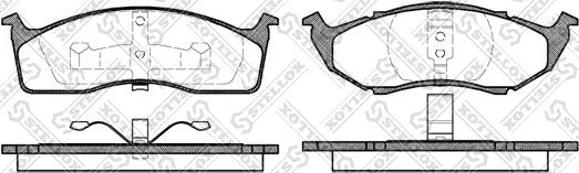 Stellox 458 020B-SX - Гальмівні колодки, дискові гальма autozip.com.ua