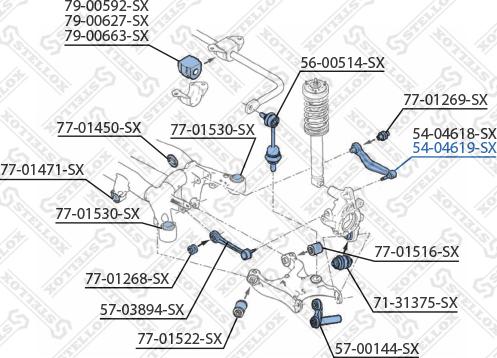 Stellox 54-04619-SX - Важіль незалежної підвіски колеса autozip.com.ua