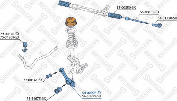 Stellox 54-00998-SX - Важіль незалежної підвіски колеса autozip.com.ua