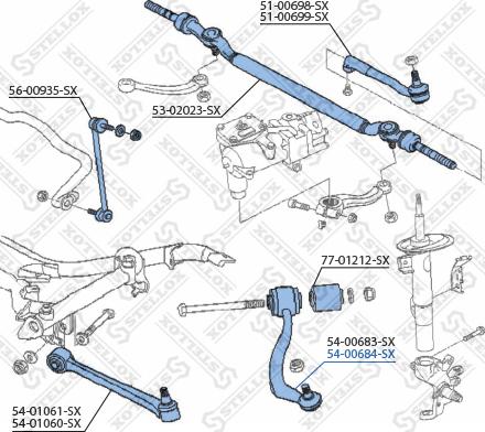 Stellox 54-00684-SX - Важіль незалежної підвіски колеса autozip.com.ua