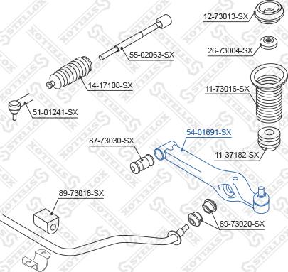 Stellox 54-01691-SX - Важіль незалежної підвіски колеса autozip.com.ua