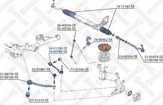 Stellox 54-01790-SX - Важіль незалежної підвіски колеса autozip.com.ua