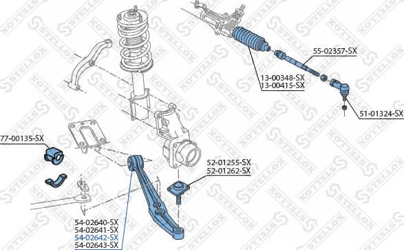 Stellox 54-02642-SX - Важіль незалежної підвіски колеса autozip.com.ua