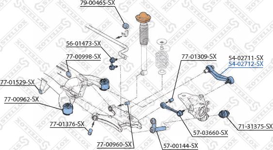 Stellox 54-02712-SX - Важіль незалежної підвіски колеса autozip.com.ua