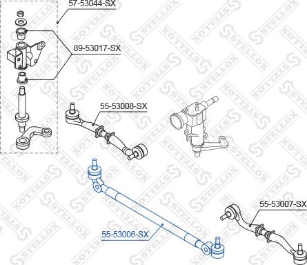 Stellox 55-53006-SX - Осьовий шарнір, рульова тяга autozip.com.ua