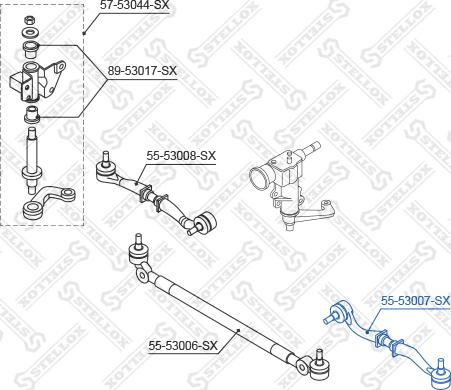 Stellox 55-53007-SX - Поздовжня рульова тяга autozip.com.ua