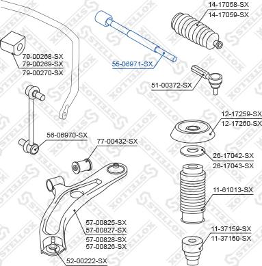 Stellox 55-06971-SX - Осьовий шарнір, рульова тяга autozip.com.ua