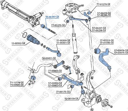 Stellox 55-00357-SX - Осьовий шарнір, рульова тяга autozip.com.ua