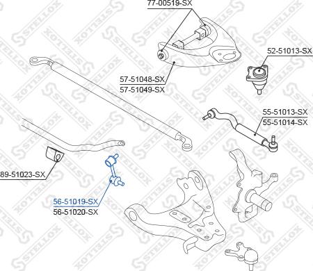 Stellox 56-51019-SX - Тяга / стійка, стабілізатор autozip.com.ua