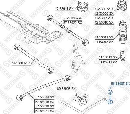 Stellox 56-53007-SX - Тяга / стійка, стабілізатор autozip.com.ua