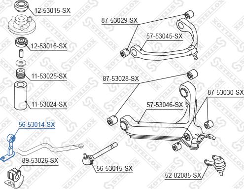 Stellox 56-53014-SX - Тяга / стійка, стабілізатор autozip.com.ua