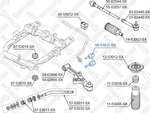 Stellox 56-53011-SX - Тяга / стійка, стабілізатор autozip.com.ua