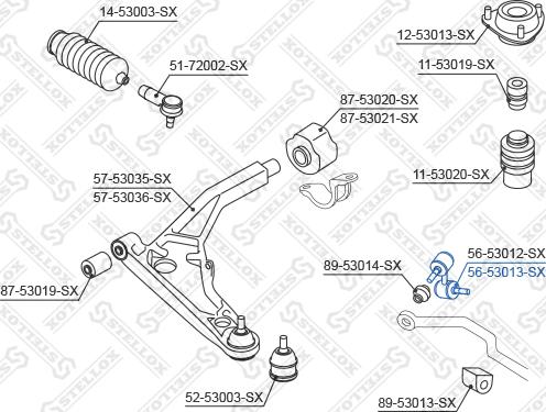 Stellox 56-53013-SX - Тяга / стійка, стабілізатор autozip.com.ua