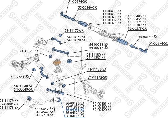 Stellox 56-04081-SX - Втулка, стабілізатор autozip.com.ua