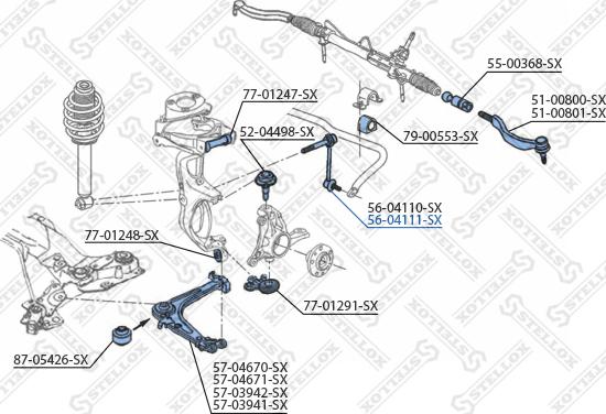 Stellox 56-04111-SX - Тяга / стійка, стабілізатор autozip.com.ua