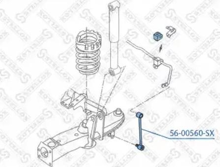 Stellox 56-00560-SX - Тяга / стійка, стабілізатор autozip.com.ua