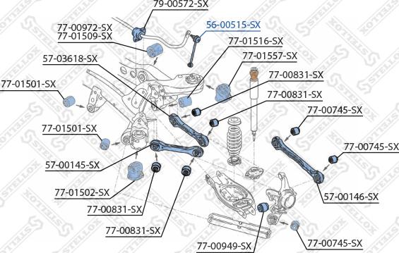 Stellox 56-00515-SX - Тяга / стійка, стабілізатор autozip.com.ua