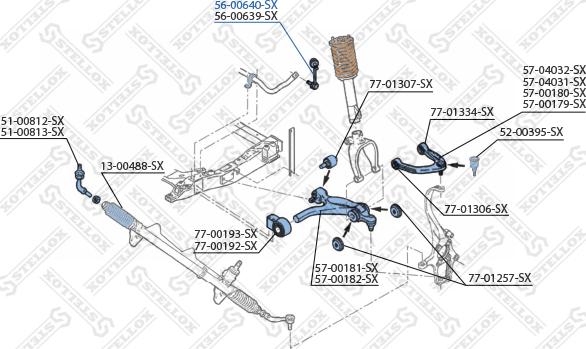 Stellox 56-00640-SX - Тяга / стійка, стабілізатор autozip.com.ua