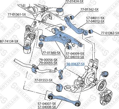 Stellox 56-00637-SX - Тяга / стійка, стабілізатор autozip.com.ua