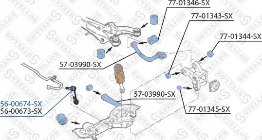 Stellox 56-00674-SX - Тяга / стійка, стабілізатор autozip.com.ua