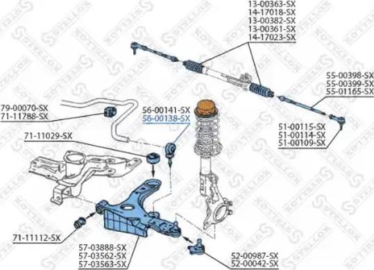 Stellox 56-00138-SX - Тяга / стійка, стабілізатор autozip.com.ua