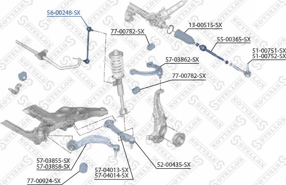 Stellox 56-00248-SX - Тяга / стійка, стабілізатор autozip.com.ua