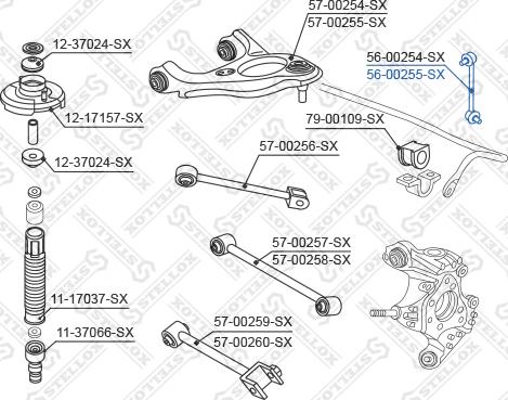 Stellox 56-00255-SX - Тяга / стійка, стабілізатор autozip.com.ua