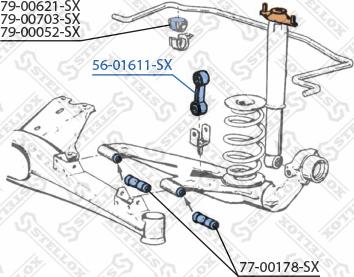 Stellox 56-01611-SX - Тяга / стійка, стабілізатор autozip.com.ua