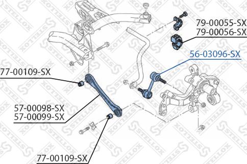 Stellox 56-03096-SX - Тяга / стійка, стабілізатор autozip.com.ua