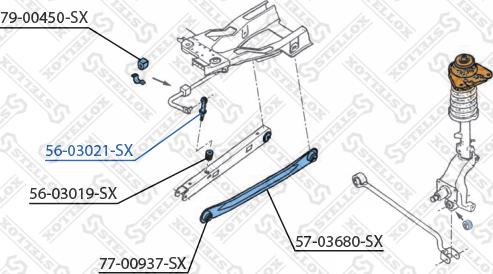 Stellox 56-03021-SX - Тяга / стійка, стабілізатор autozip.com.ua