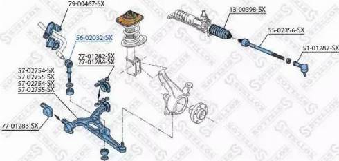 Stellox 56-02032-SX - Тяга / стійка, стабілізатор autozip.com.ua