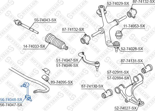 Stellox 56-74048-SX - Тяга / стійка, стабілізатор autozip.com.ua