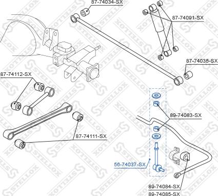 Stellox 56-74037-SX - Тяга / стійка, стабілізатор autozip.com.ua