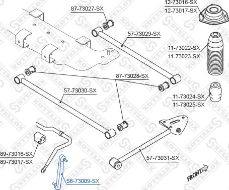 Stellox 56-73009-SX - Тяга / стійка, стабілізатор autozip.com.ua